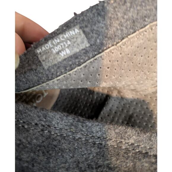 TOMS Desert Wedge Women's Dark Gray Wedge Boots Zip  Size 8 - Picture 3 of 8